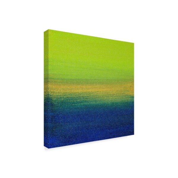 Hilary Winfield 'Sunsets Green Blue' Canvas Art,35x35